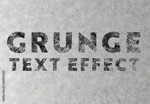 Concrete Grunge Text Effect Mockup