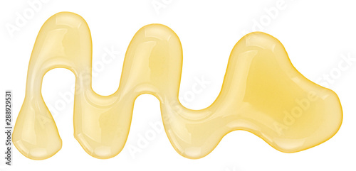 Texture of honey drips patterns isolated on white background