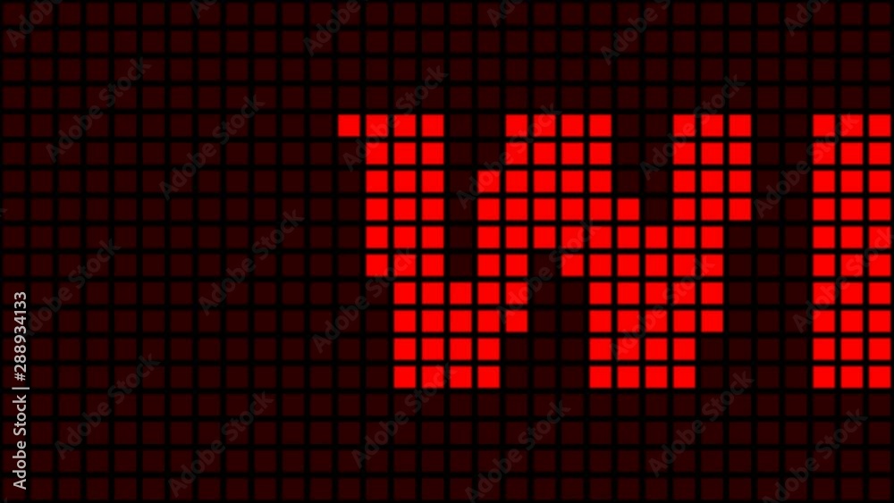 158 WELCOME animated word moves on black background.