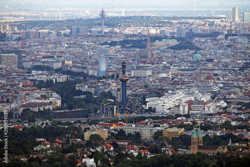 Photography panoramic view Vienna city Austria