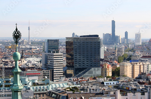Vienna old and modern buildings cityscape Austria