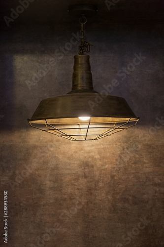 Industrial style hanging lamp