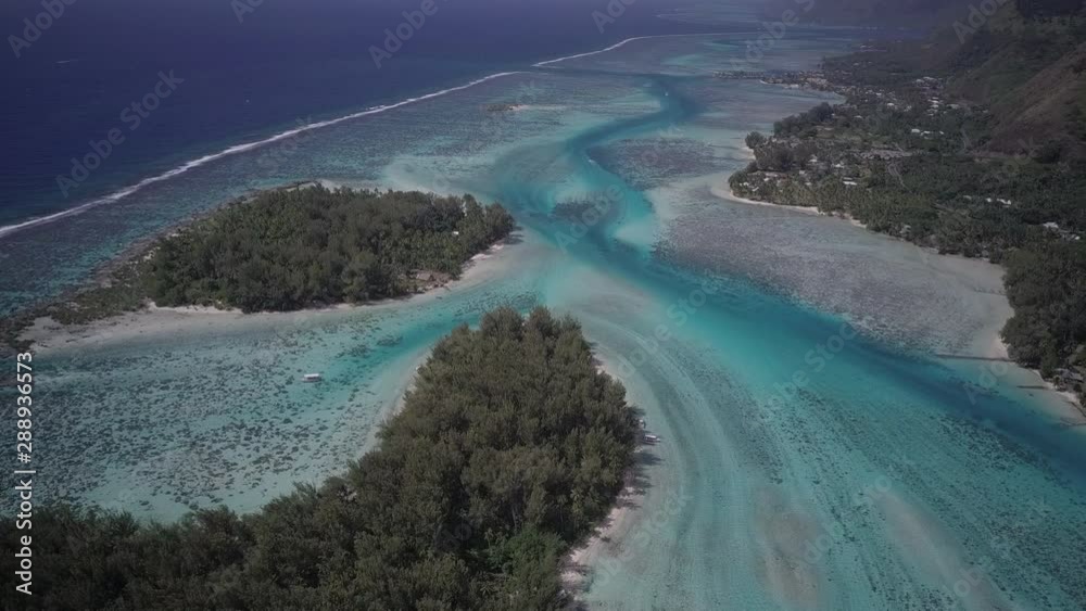 custom made wallpaper toronto digital4K moorea water passage to lagoon blue waters