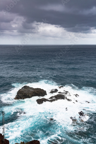 La Palma Nogales Reefs During Storm, Spain