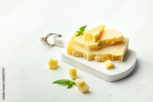 Hard cheese-Parmesan. Garlic and mint. Traditional Italian dish
