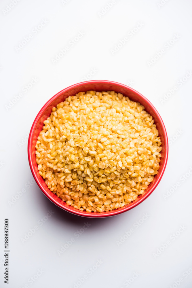 Salty and Fried Moong Dal Namkeen served in a bowl, selective focus Salty and Fried Moong Dal Namkeen served in a bowl, selective focus