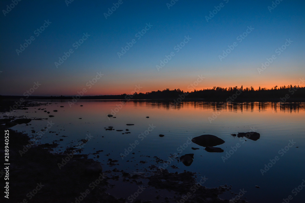 Sunset on the North river.