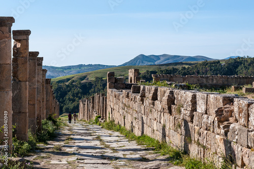 Djémila, Algeria - 05/09/2015: Ancient Roman ruins of Djémila (Cuicul)
