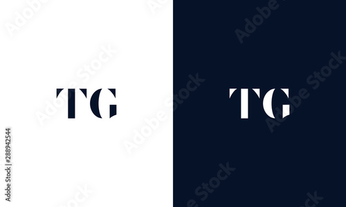 Abstract letter TG logo. This logo icon incorporate with abstract shape in the creative way.