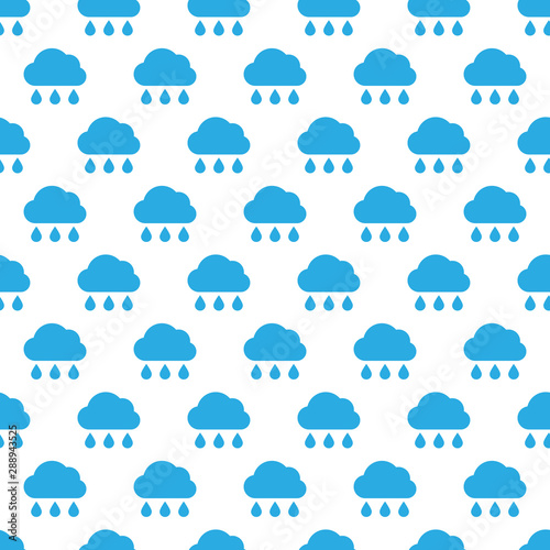 Seamless pattern of rainy clouds