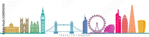 skyline with illustration