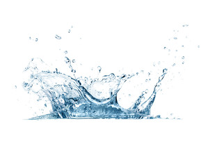 Water splash isolated on white background