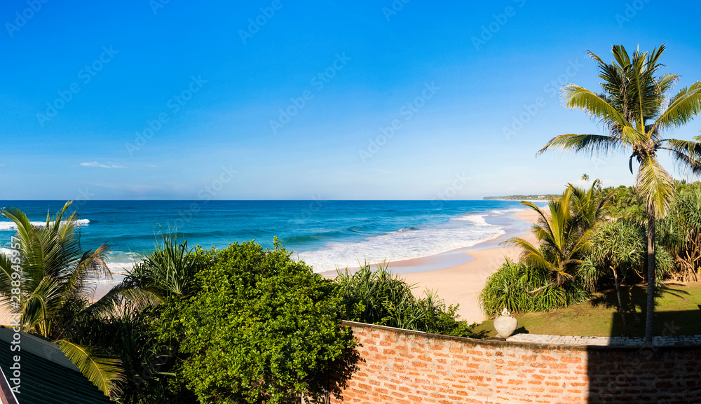 Indian ocean beach at koggala sri lanka