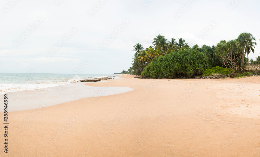 Indian ocean beach at koggala sri lanka