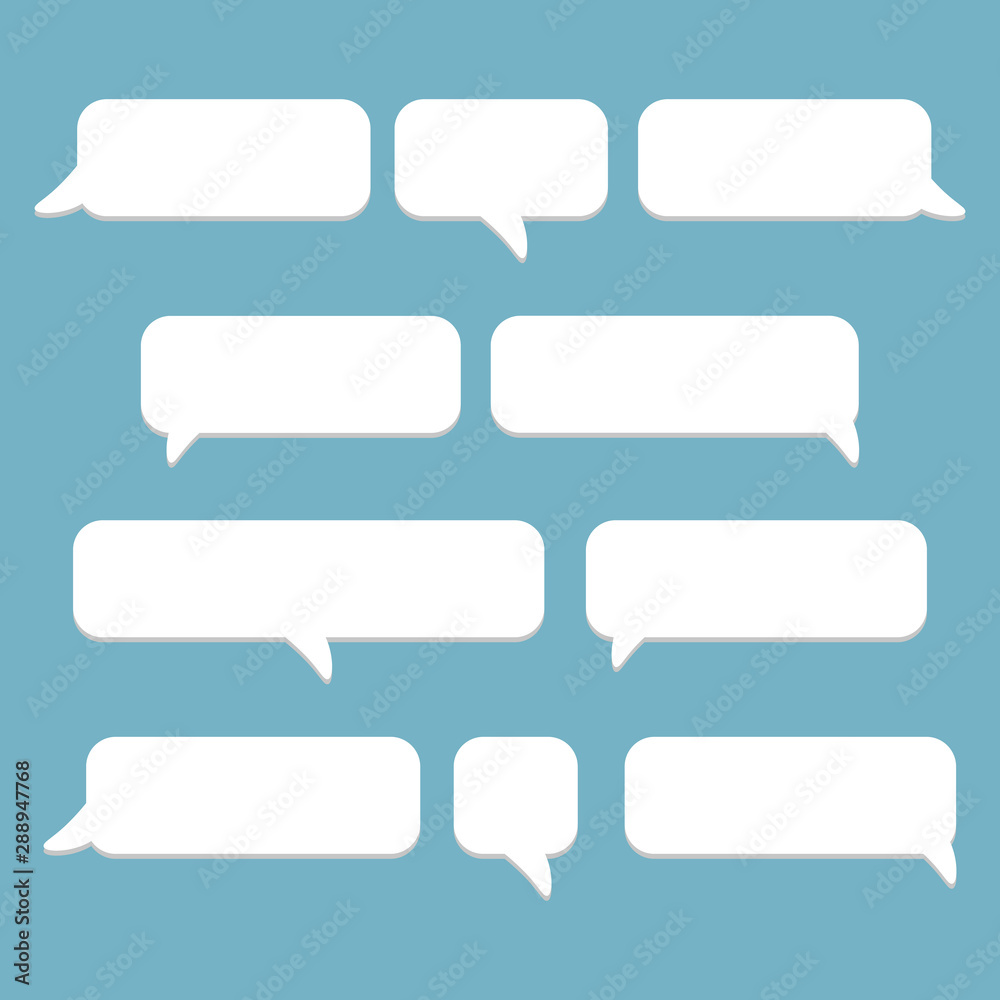 Vector modern sms or message icons. Bubble speech set. Vector modern sms or message icons. Bubble speech set.