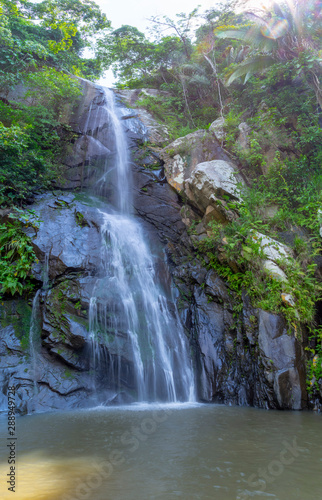 September 21 2019 Puerto Vallarta  Waterfall in Yelapa tropical beach in Yelapa  Puerto Vallarta  Mexico.