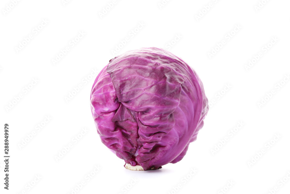Fototapeta premium Nutritious red cabbage isolated on white background