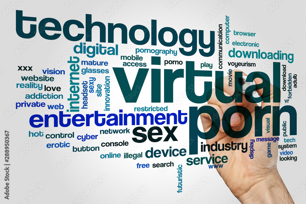 1000px x 667px - Virtual porn word cloud Stock Photo | Adobe Stock