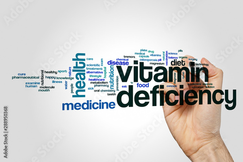 Vitamin deficiency word cloud concept