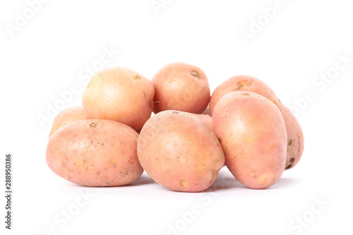 Group of fresh potato isolated on white background