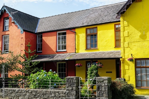 Bright Yellow House Front in Wales