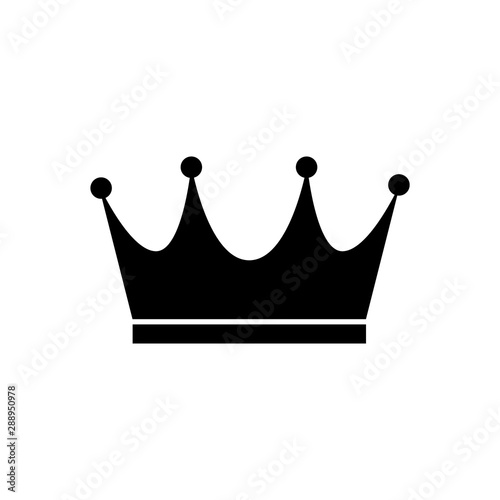 Crown icon, logo isolated on white background