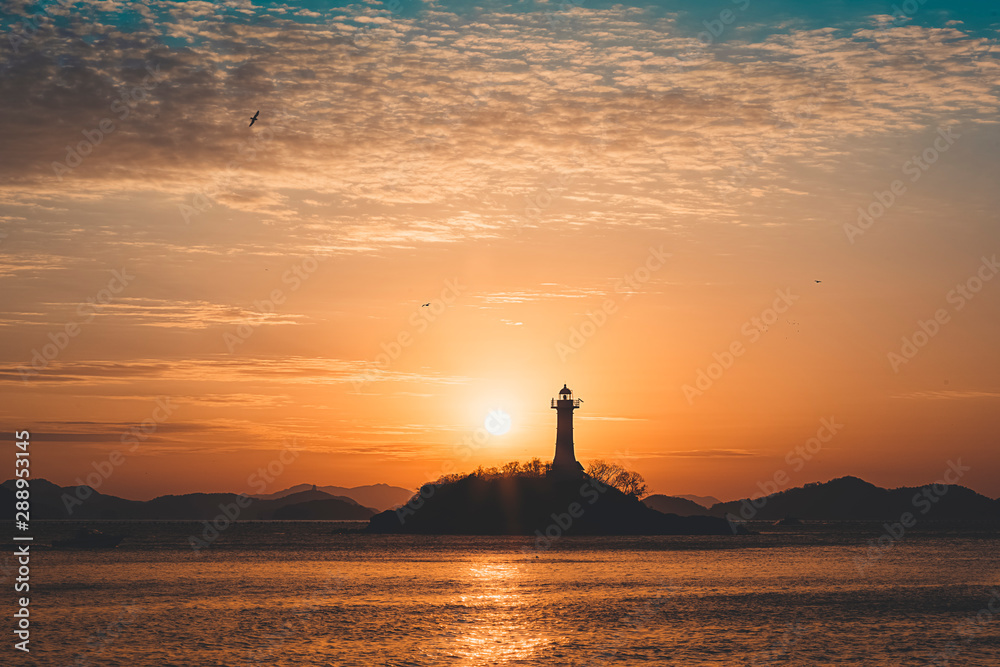 사궁두미, 바다, 등대, 일출 (Sea, Lighthouse, Sunrise in Korea) - 1