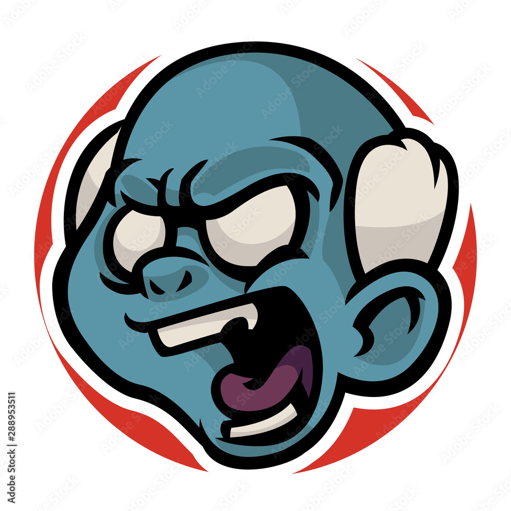 old zombie head vector illustration autumn halloween season old zombie head vector illustration autumn halloween season