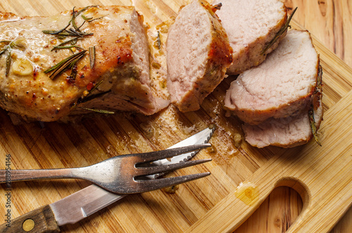 Obraz na plátne Pork Tenderloin Rosemary