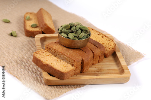 Crunchy Rusk or Toast for healthy life.