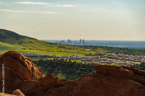 View from the hill on big city
