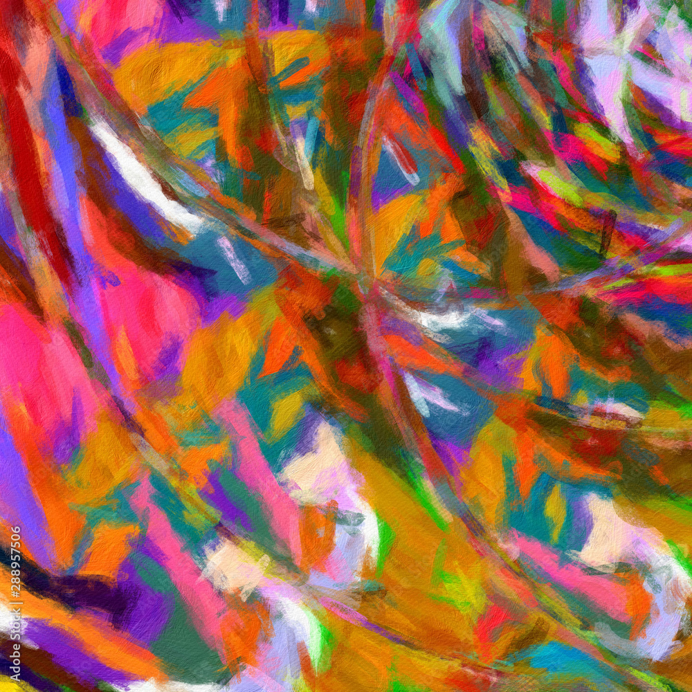 Fototapeta premium Pretty bright colors abstract background, fashion art print pattern with fractal elements and geometric effects, design backdrop for fabric and textile, beautiful cover, flyer, card and web advertise