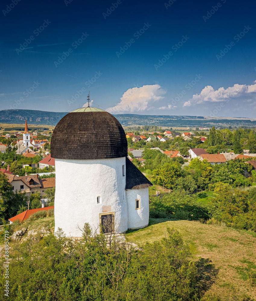 Medieval Rotunda temple in Osku, Hungary