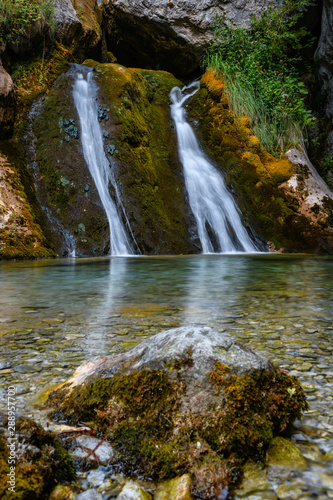 The Enipeas Waterfall at the Olymp mountains in Greece