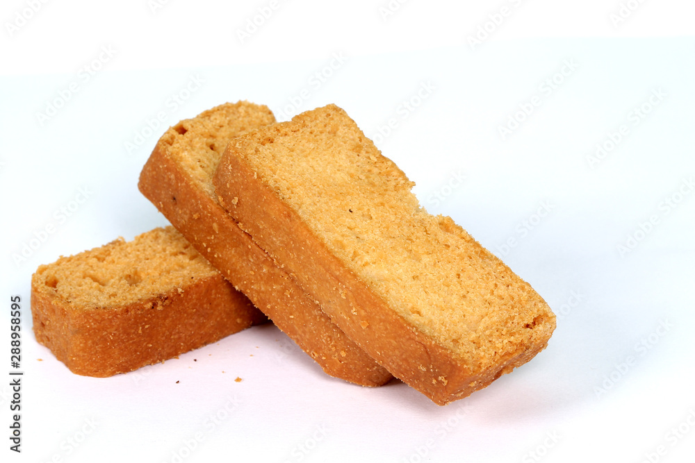 Crunchy Rusk or Toast for healthy life.