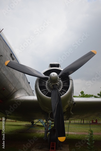 old airplane turbine