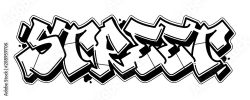 Street graffiti banner