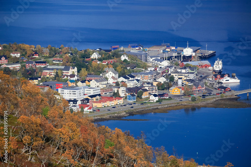 View from mountains in Hadsel municipality in Northern Norway photo