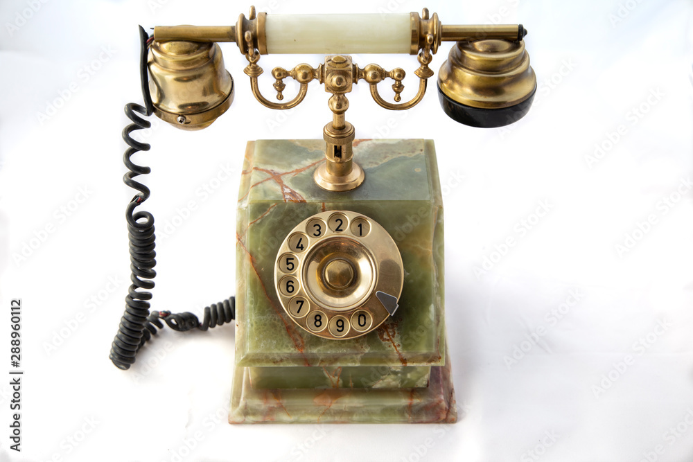 Imagen de un telefono antiguo de antes de la decada de 1960 Stock Photo