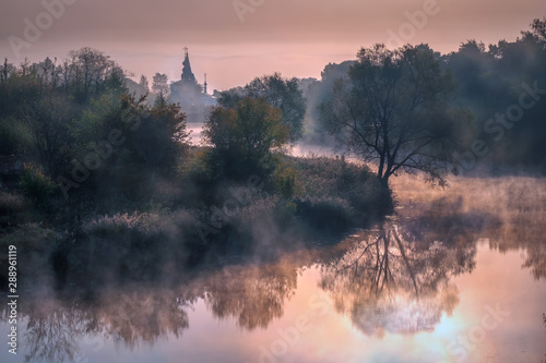 Awakening Of The Old Town. Suzdal, Kamenka river.