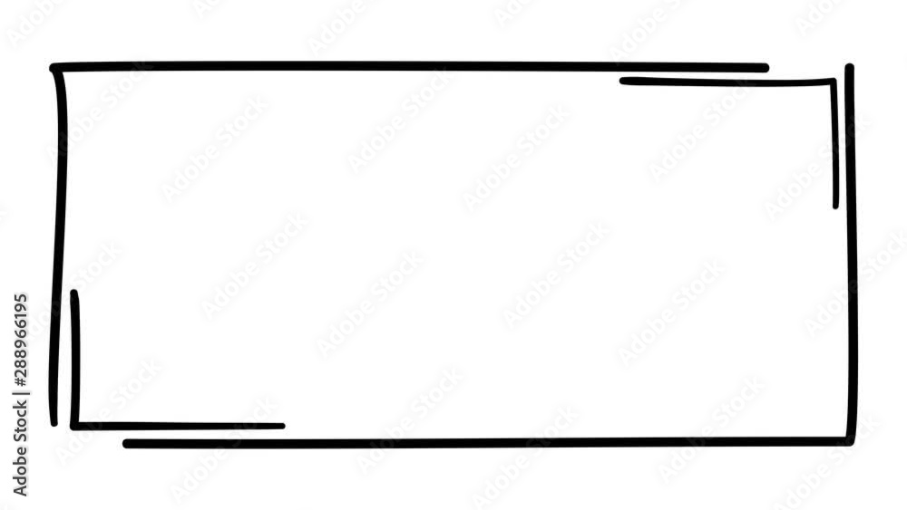 Drawn simple rectangular frame on alpha channel.