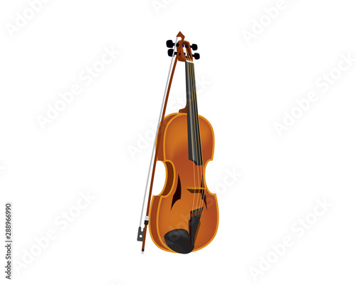 Detailed and Realistic Violin Illustration