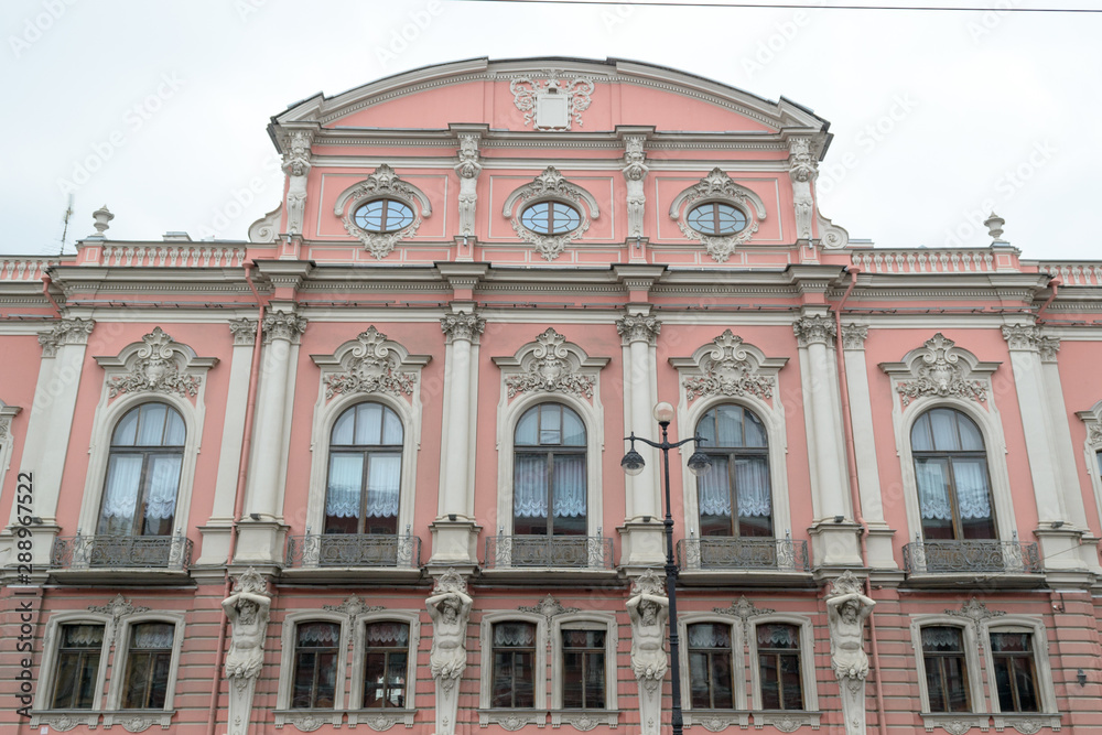City architectural details found along the Nevsky Prospect in Saint Petersburg, Russia.