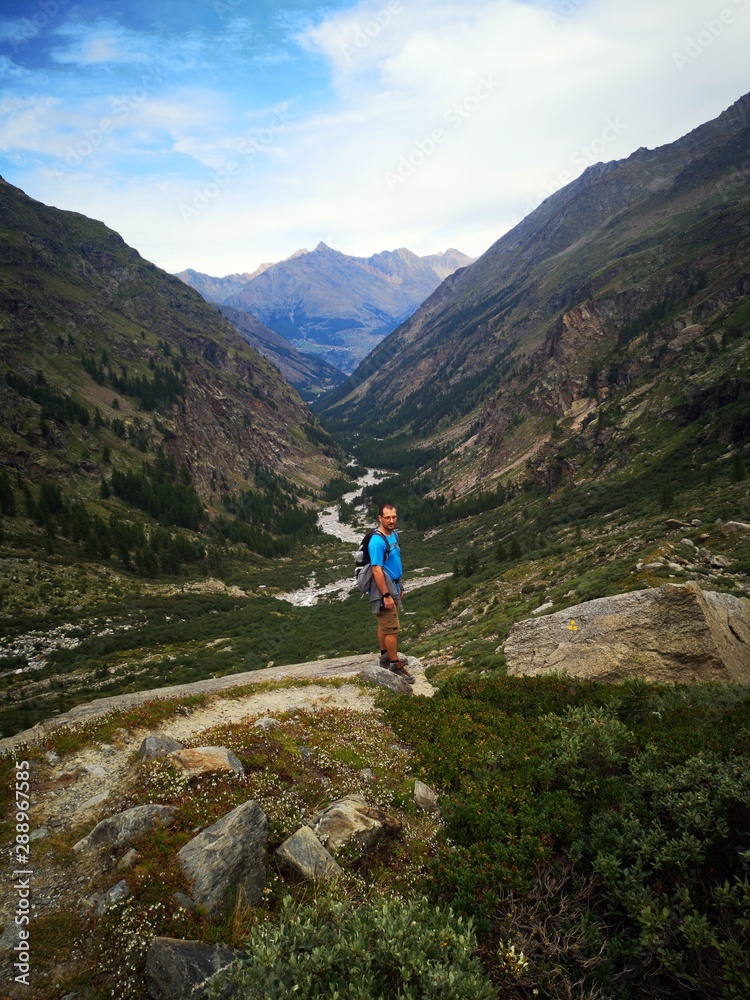 Hiker in the mountains