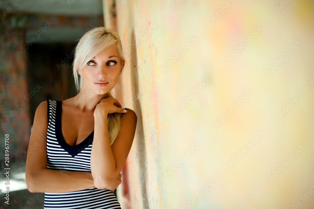 Naklejka premium beautiful girl