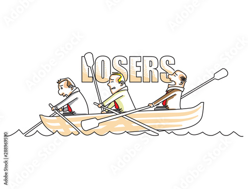 Losers Businessmen on Boat