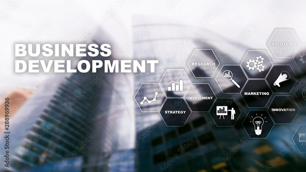 Business Development Startup Growth Statistics. Financial Plan Strategy Development Process Graphic Concept Business Development Startup Growth Statistics. Financial Plan Strategy Development Process Graphic Concept
