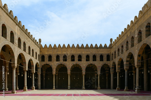 Canvas Print La mosquée Al-Nasser Mohammed Ibn Kalawoun vue de l'intérieure