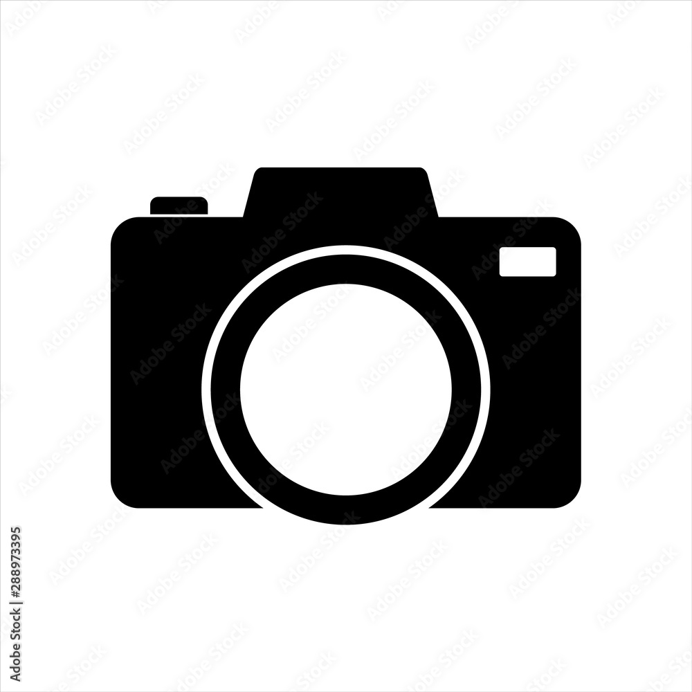 Camera icon, logo isolated on white background Camera icon, logo isolated on white background