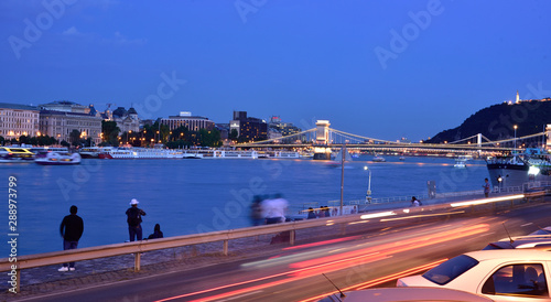 Hungary, Budapest city in the night. 